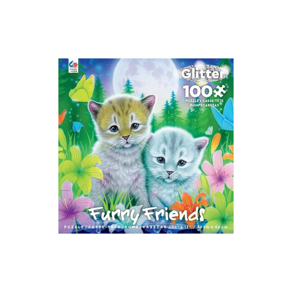 100PC FURRY FRIENDS GLITTER ASST (6) BL